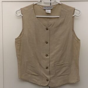 Linen Button-Up Vest